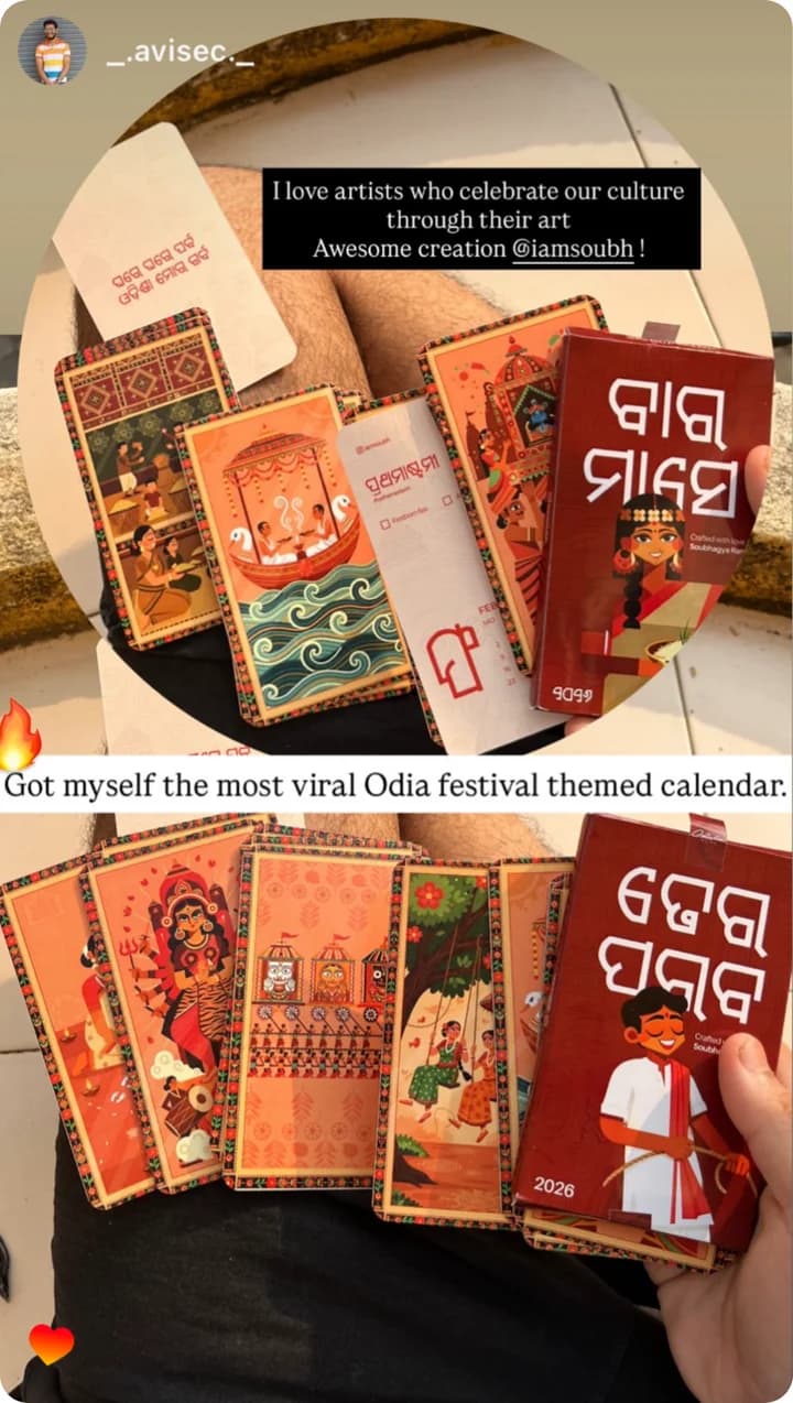 Got myself the most viral Odia festival themed calendar.