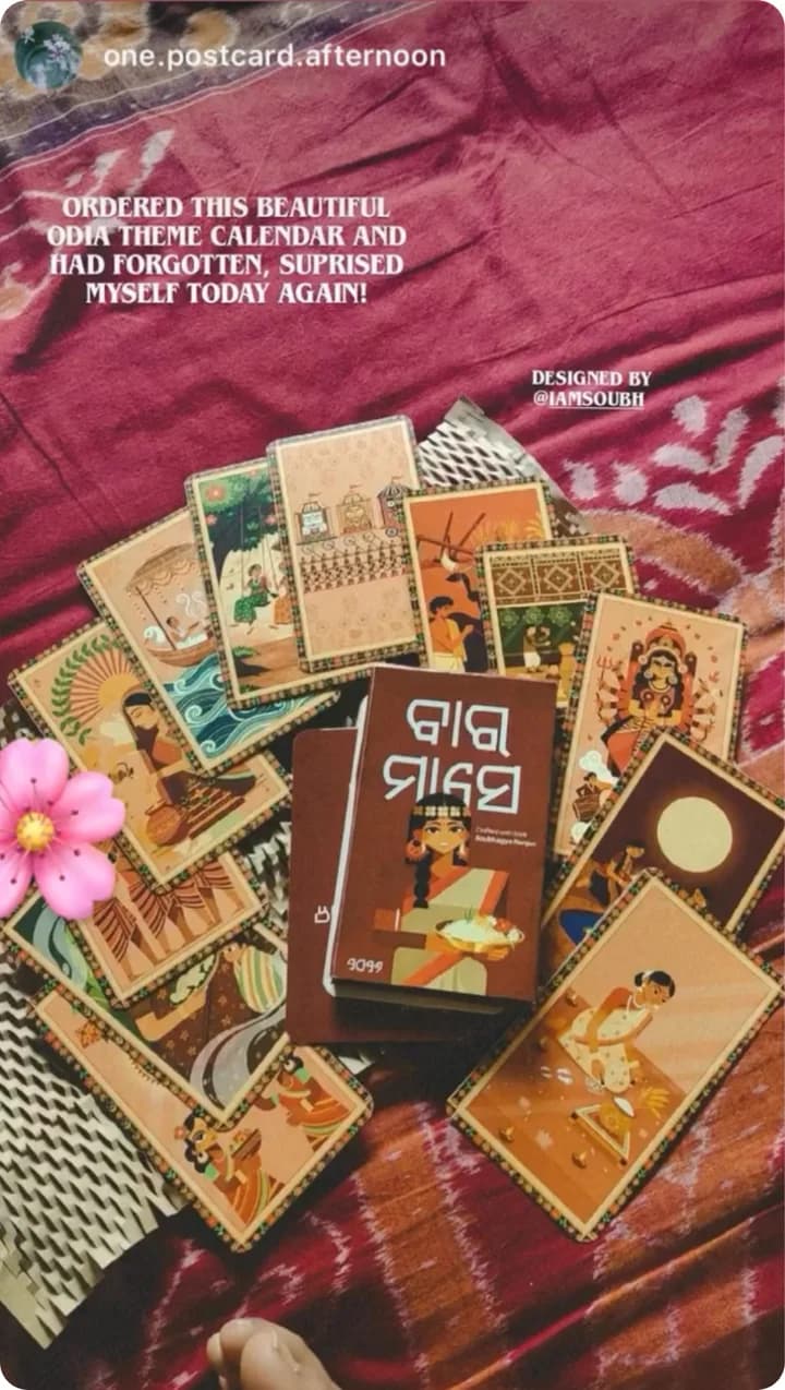 Ordered this beautiful Odia theme calendar and had forgotten. Surprised myself today again!